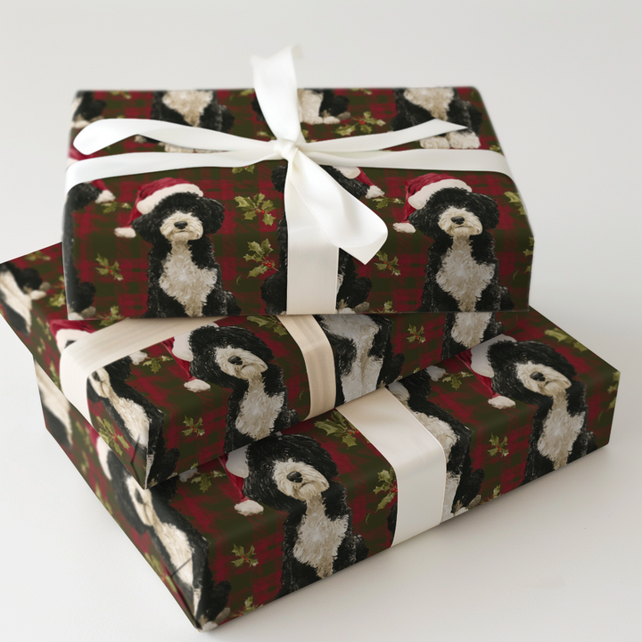 Portuguese Water Dog Plaid