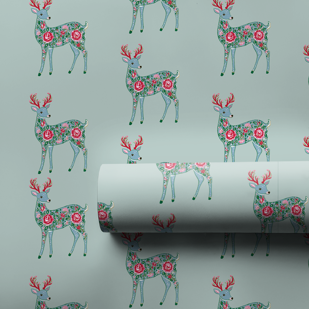 Blue Willow Reindeer