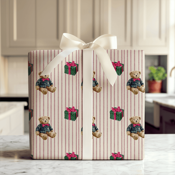 Teddy's First Christmas - Wrapping Paper - Aspen & Arlo