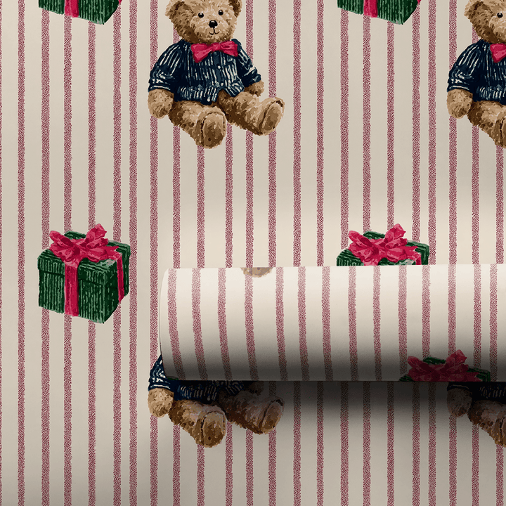 Teddy's First Christmas - Wrapping Paper - Aspen & Arlo