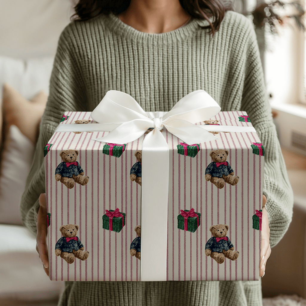 Teddy's First Christmas - Wrapping Paper - Aspen & Arlo