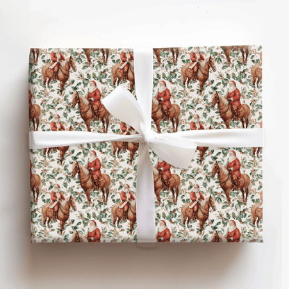 Sleigh Ride Stallion - Wrapping Paper - Aspen & Arlo