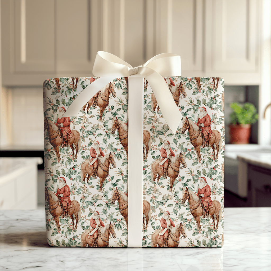 Sleigh Ride Stallion - Wrapping Paper - Aspen & Arlo