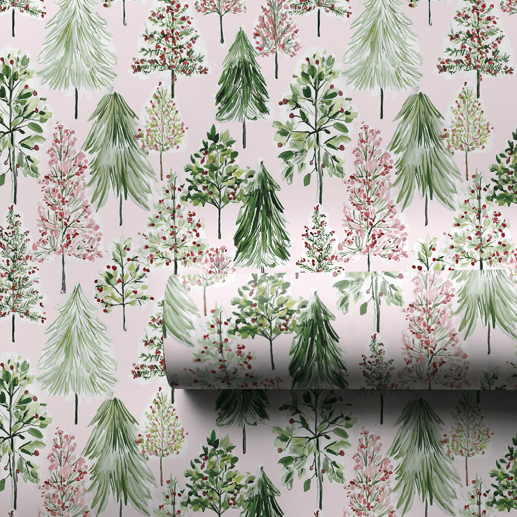 Raspberry Christmas Farm - Wrapping Paper - Aspen & Arlo