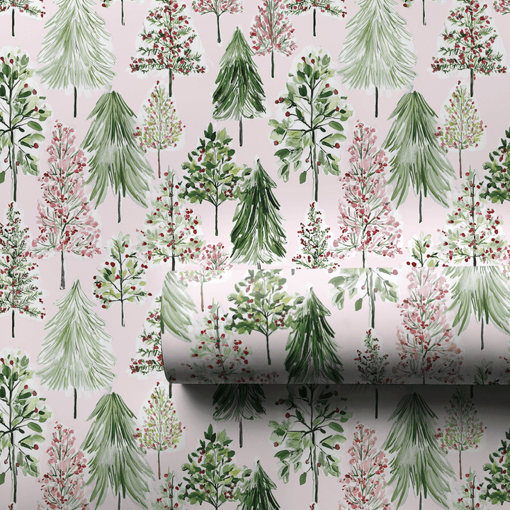 Raspberry Christmas Farm - Wrapping Paper - Aspen & Arlo