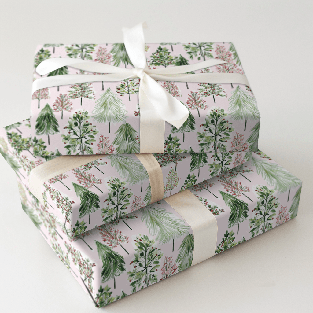 Raspberry Christmas Farm - Wrapping Paper - Aspen & Arlo
