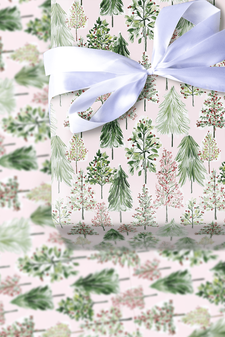 Raspberry Christmas Farm - Wrapping Paper - Aspen & Arlo
