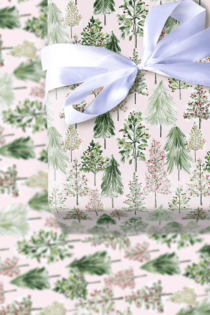 Raspberry Christmas Farm - Wrapping Paper - Aspen & Arlo