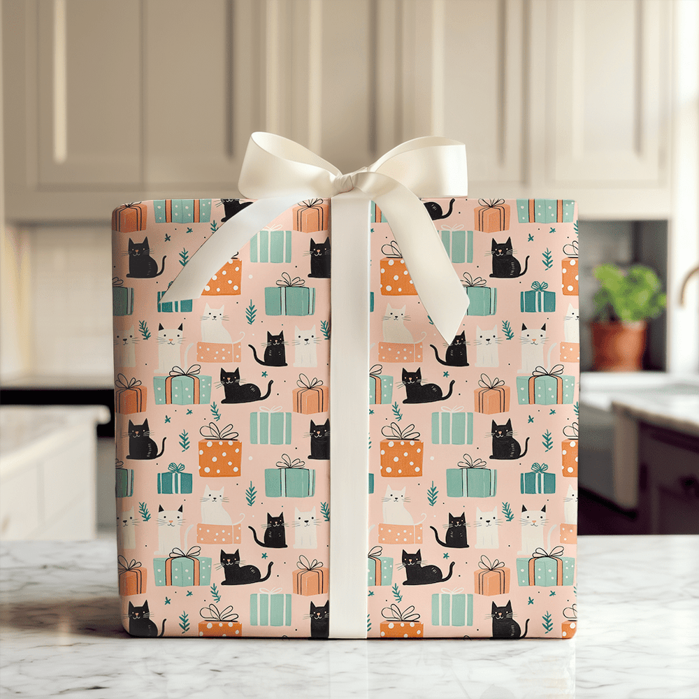Cats and Christmas Presents - Wrapping Paper - Aspen & Arlo