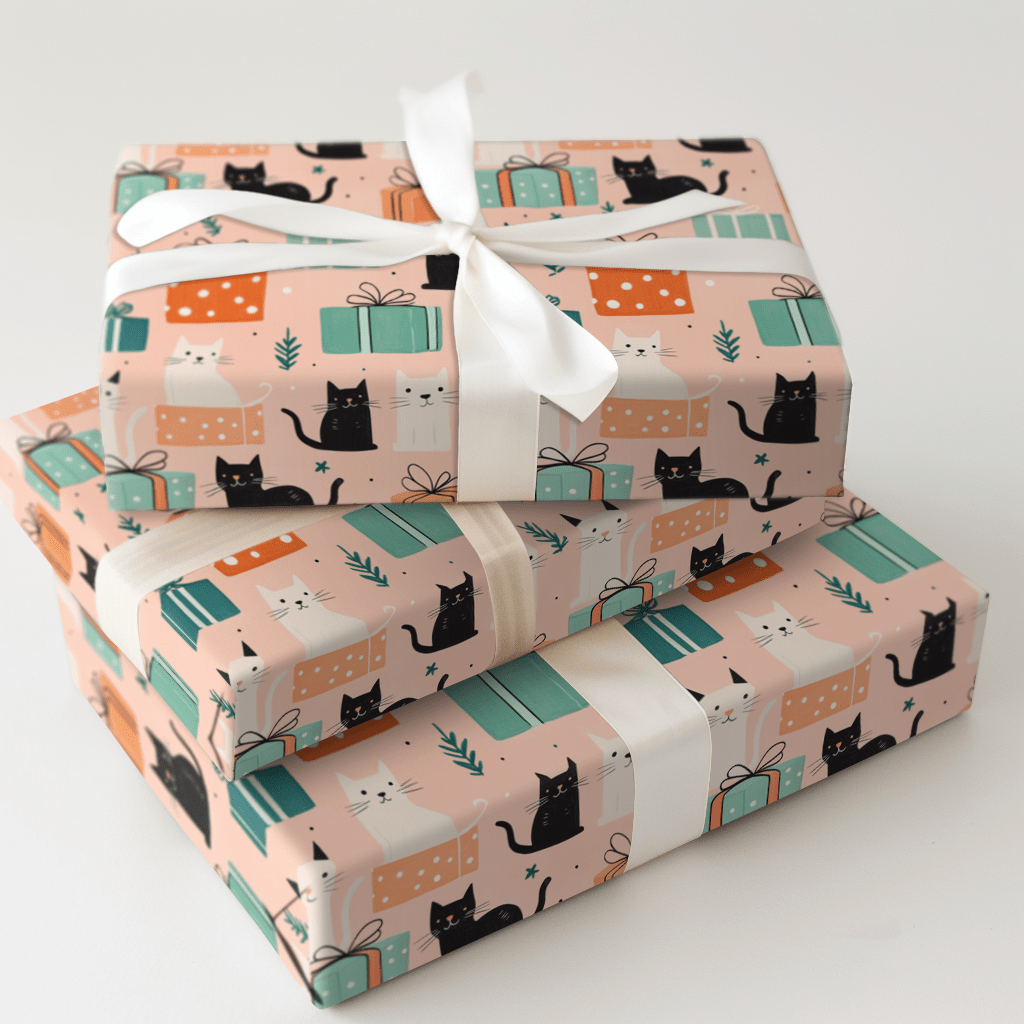 Cats and Christmas Presents - Wrapping Paper - Aspen & Arlo