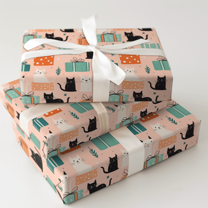 Cats and Christmas Presents - Wrapping Paper - Aspen & Arlo
