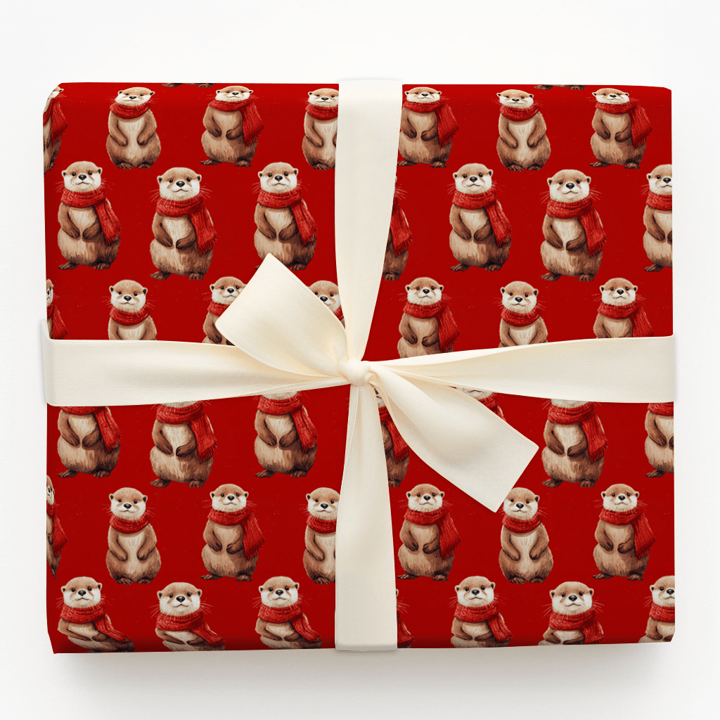 Sea Otter Scarf - Wrapping Paper - Aspen & Arlo