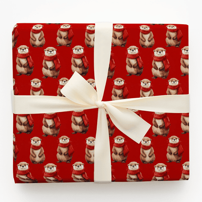 Sea Otter Scarf - Wrapping Paper - Aspen & Arlo