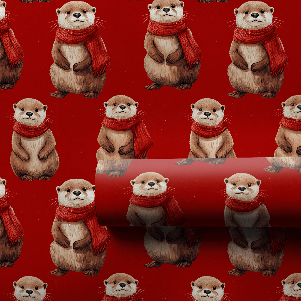 Sea Otter Scarf - Wrapping Paper - Aspen & Arlo