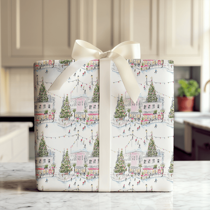 Rink Around the Christmas Tree - Wrapping Paper - Aspen & Arlo