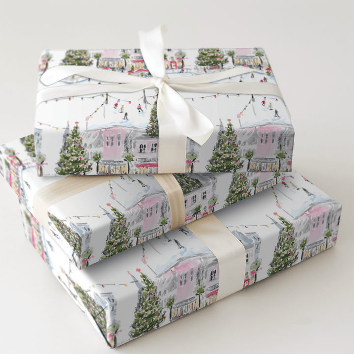 Rink Around the Christmas Tree - Wrapping Paper - Aspen & Arlo
