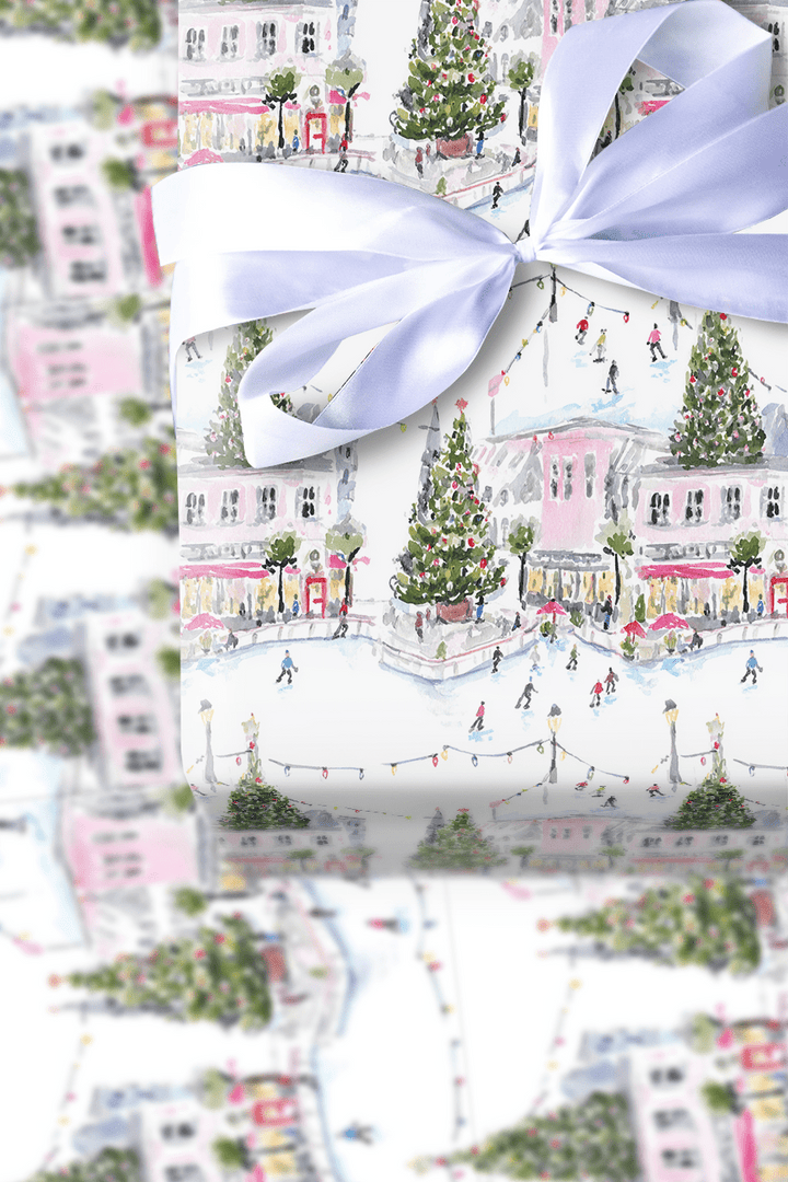 Rink Around the Christmas Tree - Wrapping Paper - Aspen & Arlo