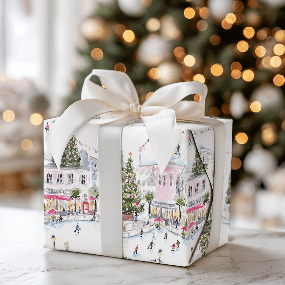 Rink Around the Christmas Tree - Wrapping Paper - Aspen & Arlo