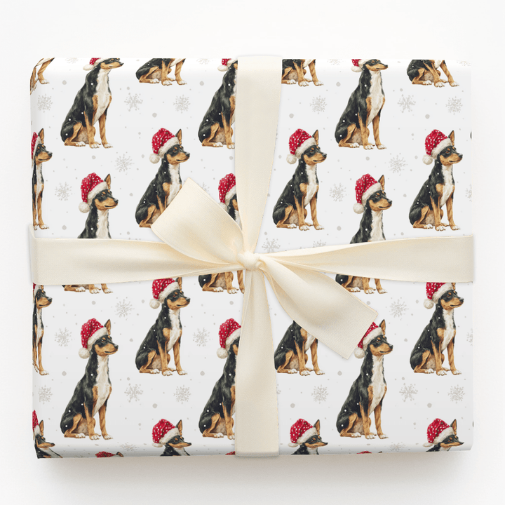 Baby Tri-Colored Basenji Claus - Wrapping Paper - Aspen & Arlo