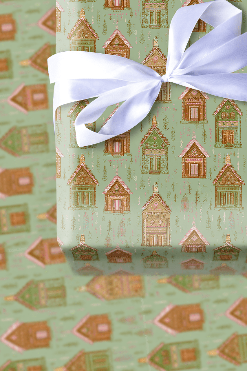 Frosted Laurel - Wrapping Paper - Aspen & Arlo