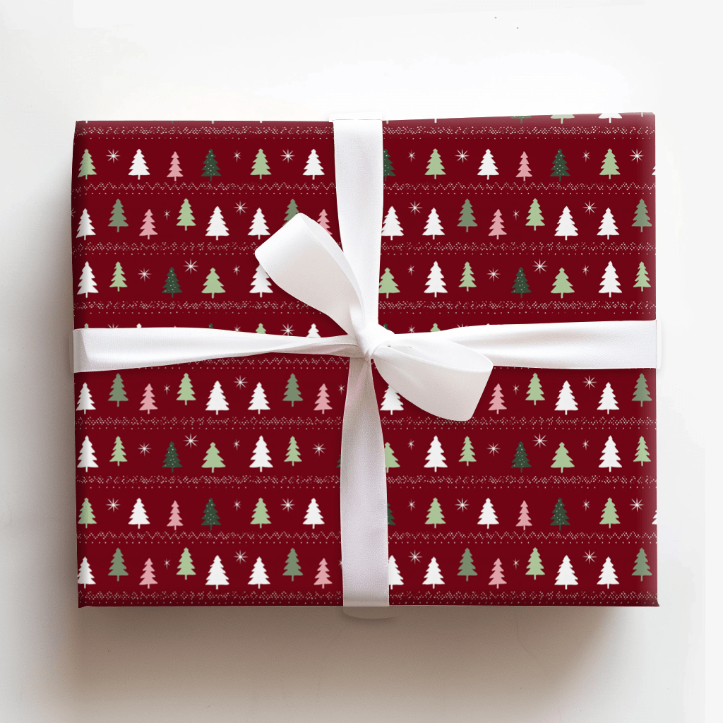 Happy Little Christmas Trees - Wrapping Paper - Aspen & Arlo