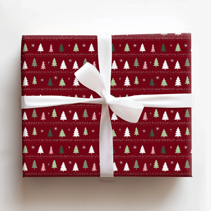 Happy Little Christmas Trees - Wrapping Paper - Aspen & Arlo