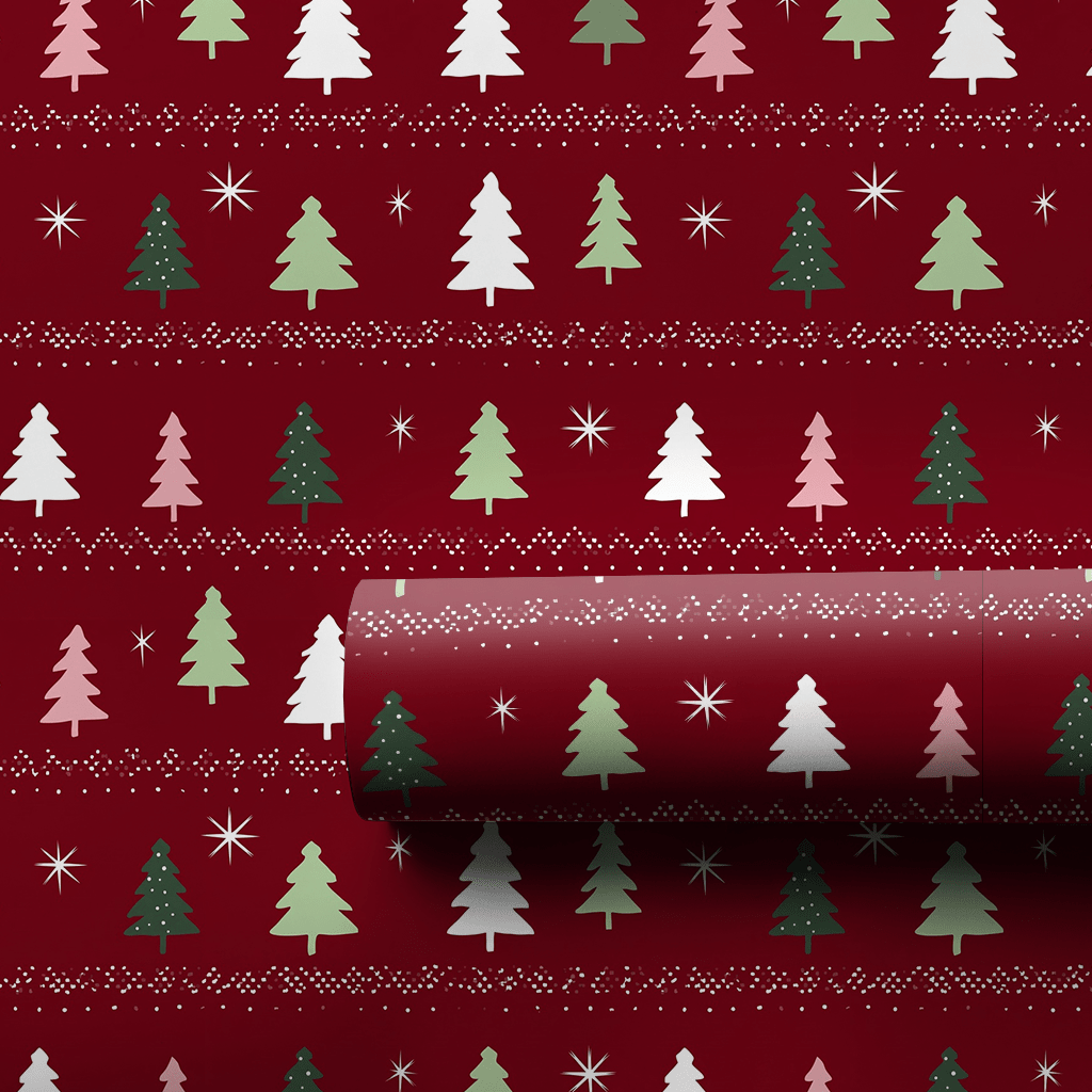Happy Little Christmas Trees - Wrapping Paper - Aspen & Arlo