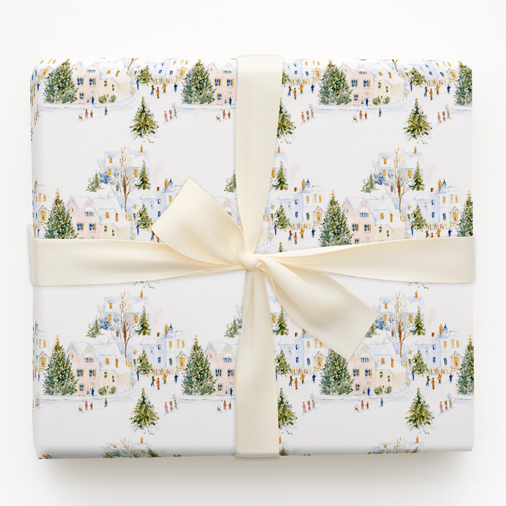 Snowtown Village - Wrapping Paper - Aspen & Arlo