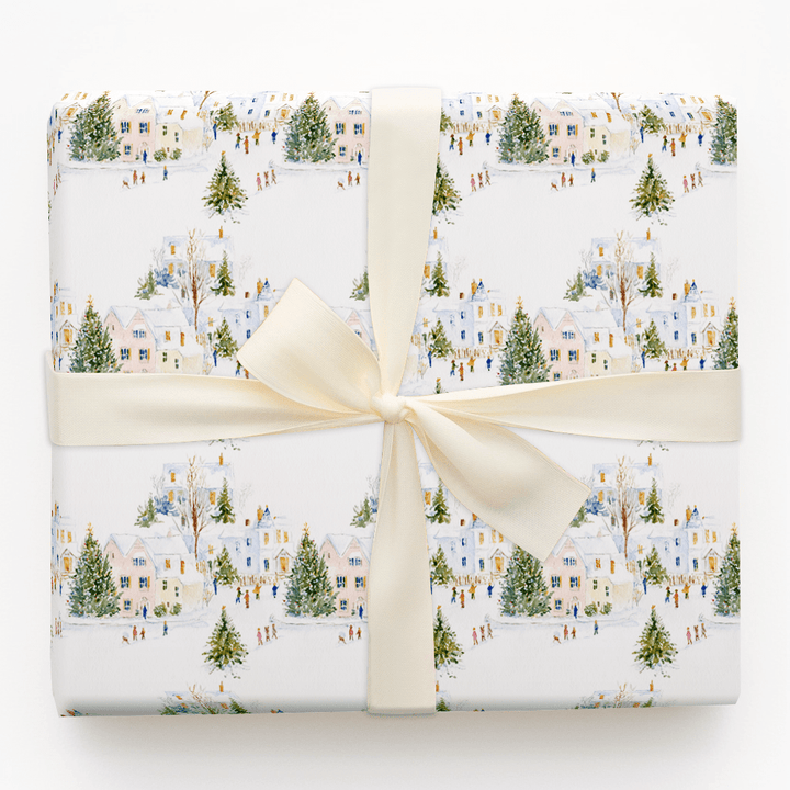 Snowtown Village - Wrapping Paper - Aspen & Arlo