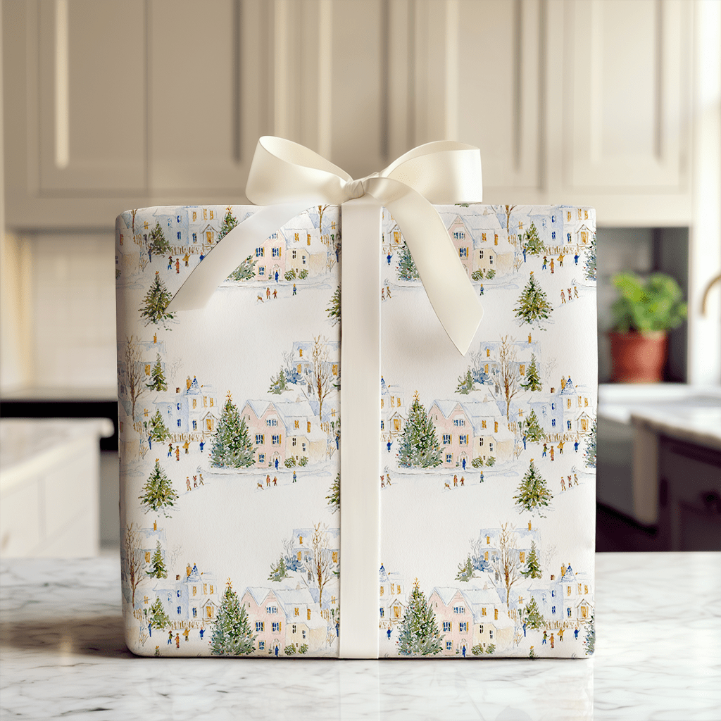 Snowtown Village - Wrapping Paper - Aspen & Arlo