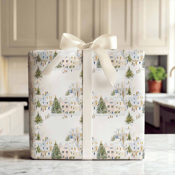 Snowtown Village - Wrapping Paper - Aspen & Arlo