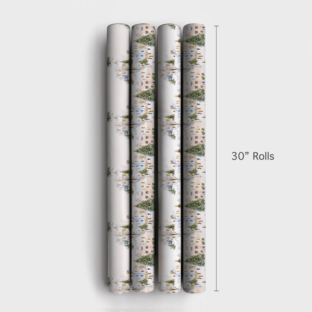 Snowtown Village - Wrapping Paper - Aspen & Arlo