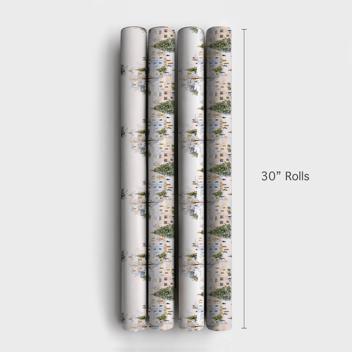 Snowtown Village - Wrapping Paper - Aspen & Arlo