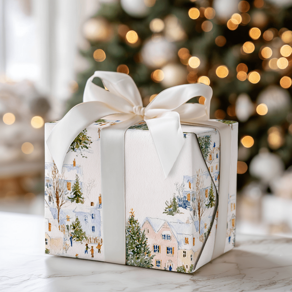 Snowtown Village - Wrapping Paper - Aspen & Arlo
