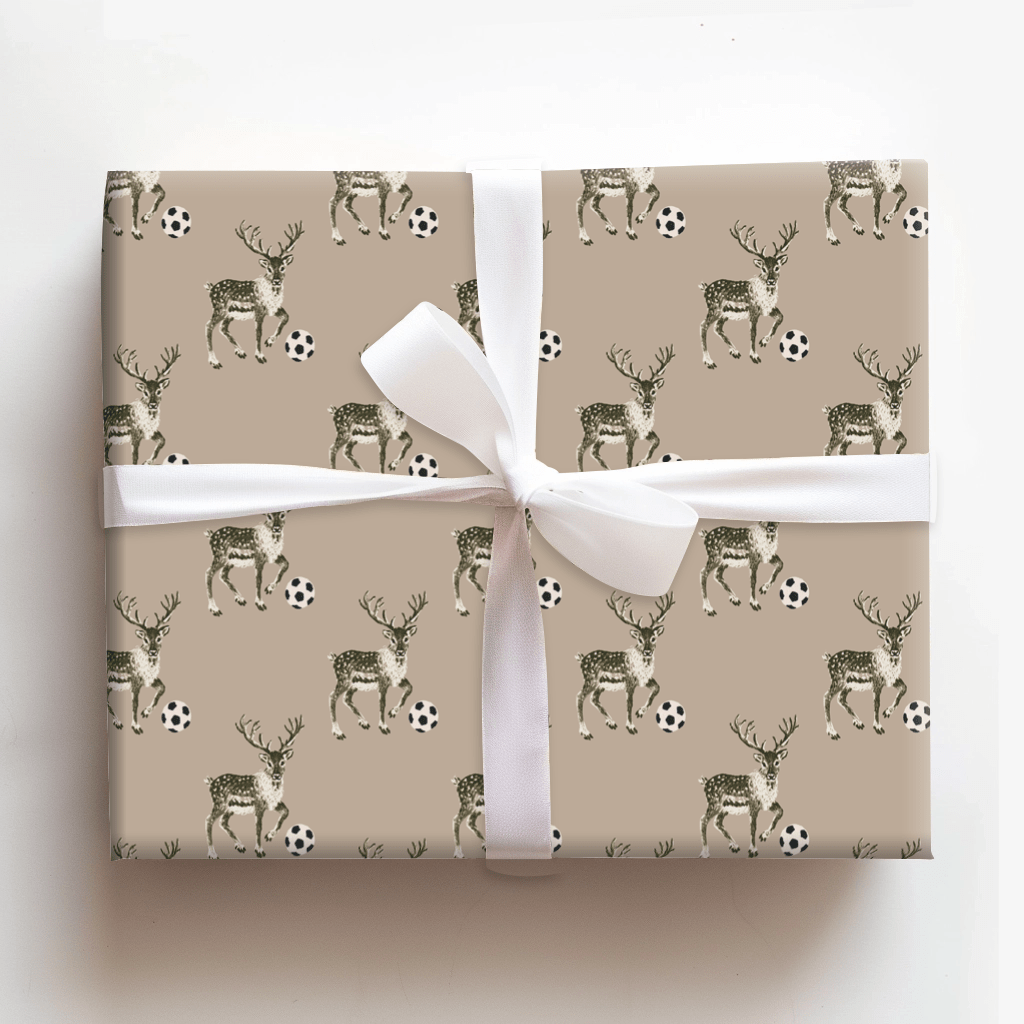 Reindeer Soccer - Wrapping Paper - Aspen & Arlo