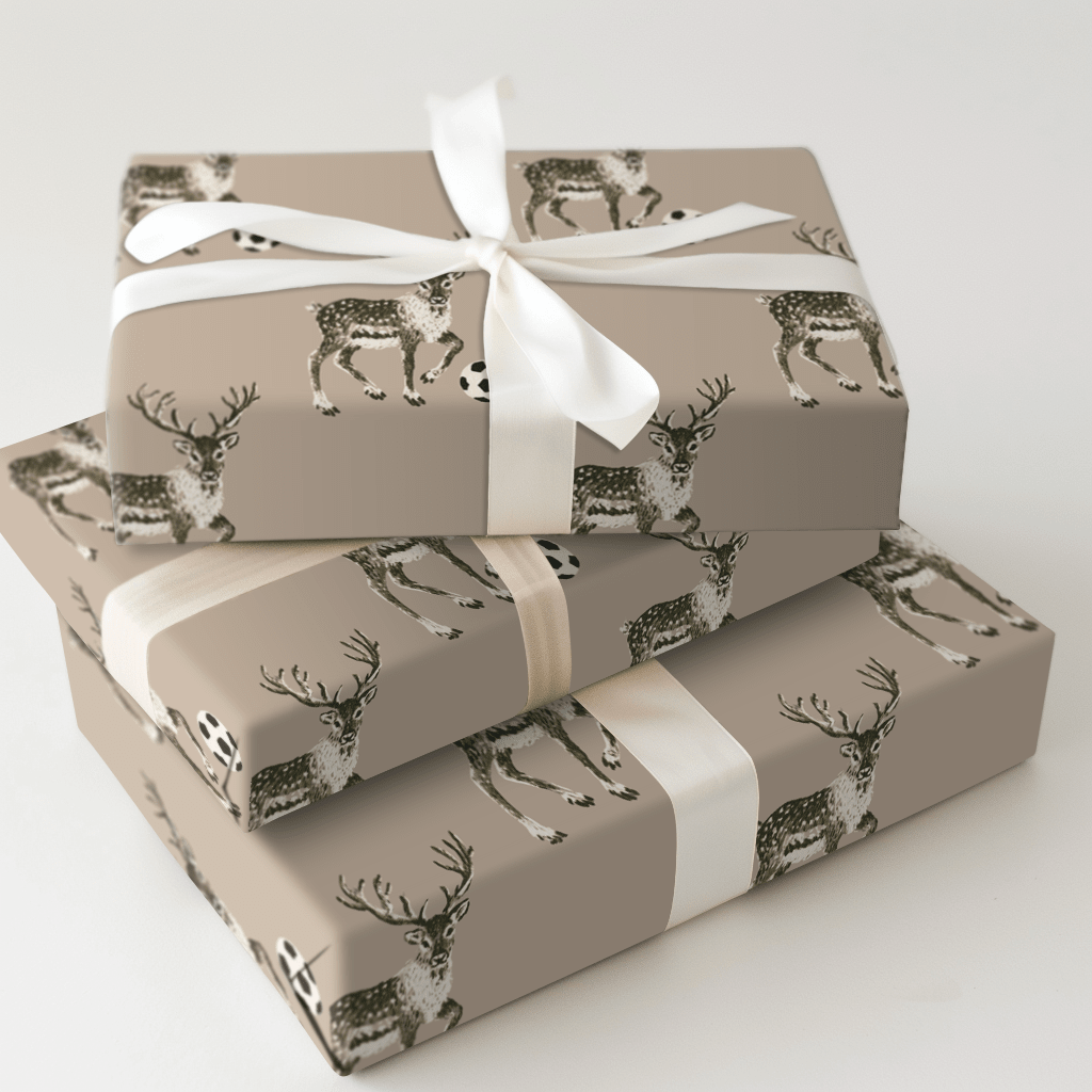 Reindeer Soccer - Wrapping Paper - Aspen & Arlo