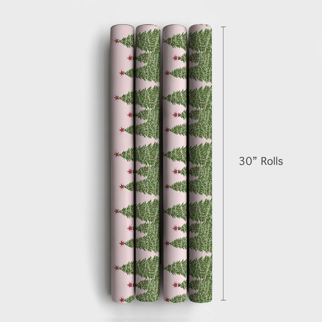 Pink Pine Parade - Wrapping Paper - Aspen & Arlo