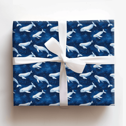 Beluga Blues - Wrapping Paper - Aspen & Arlo