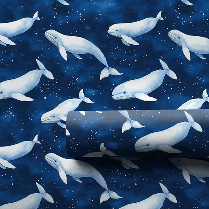 Beluga Blues - Wrapping Paper - Aspen & Arlo