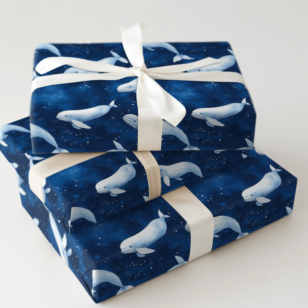 Beluga Blues - Wrapping Paper - Aspen & Arlo