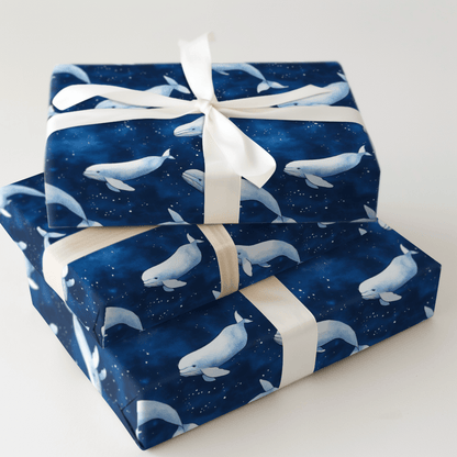 Beluga Blues - Wrapping Paper - Aspen & Arlo