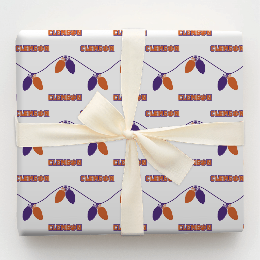 Clemson Bulbs - Wrapping Paper - Aspen & Arlo