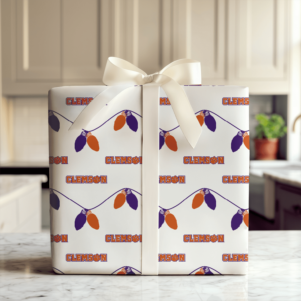 Clemson Bulbs - Wrapping Paper - Aspen & Arlo