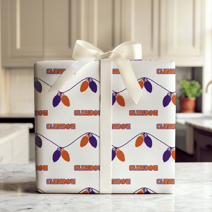 Clemson Bulbs - Wrapping Paper - Aspen & Arlo