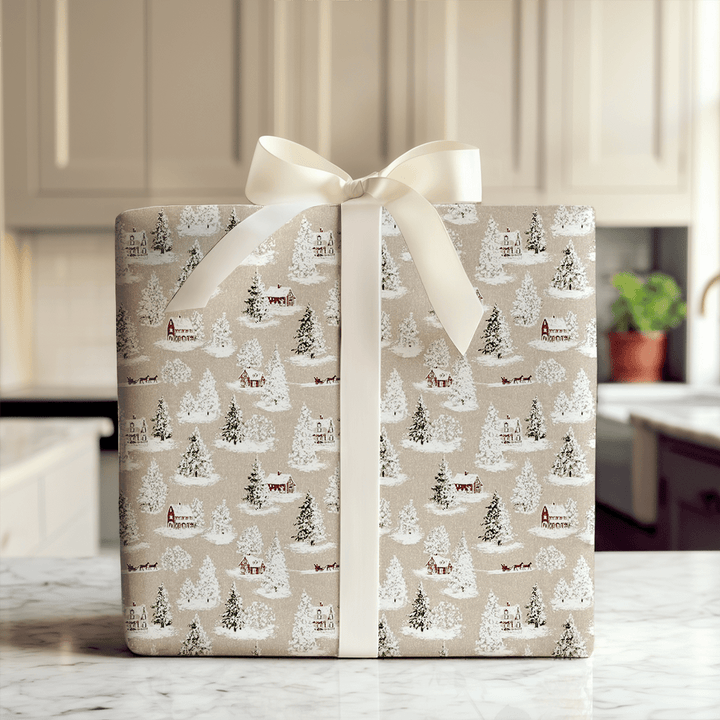 Winter Village Toile - Wrapping Paper - Aspen & Arlo