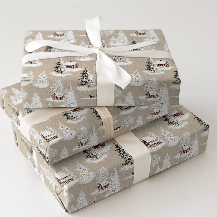 Winter Village Toile - Wrapping Paper - Aspen & Arlo