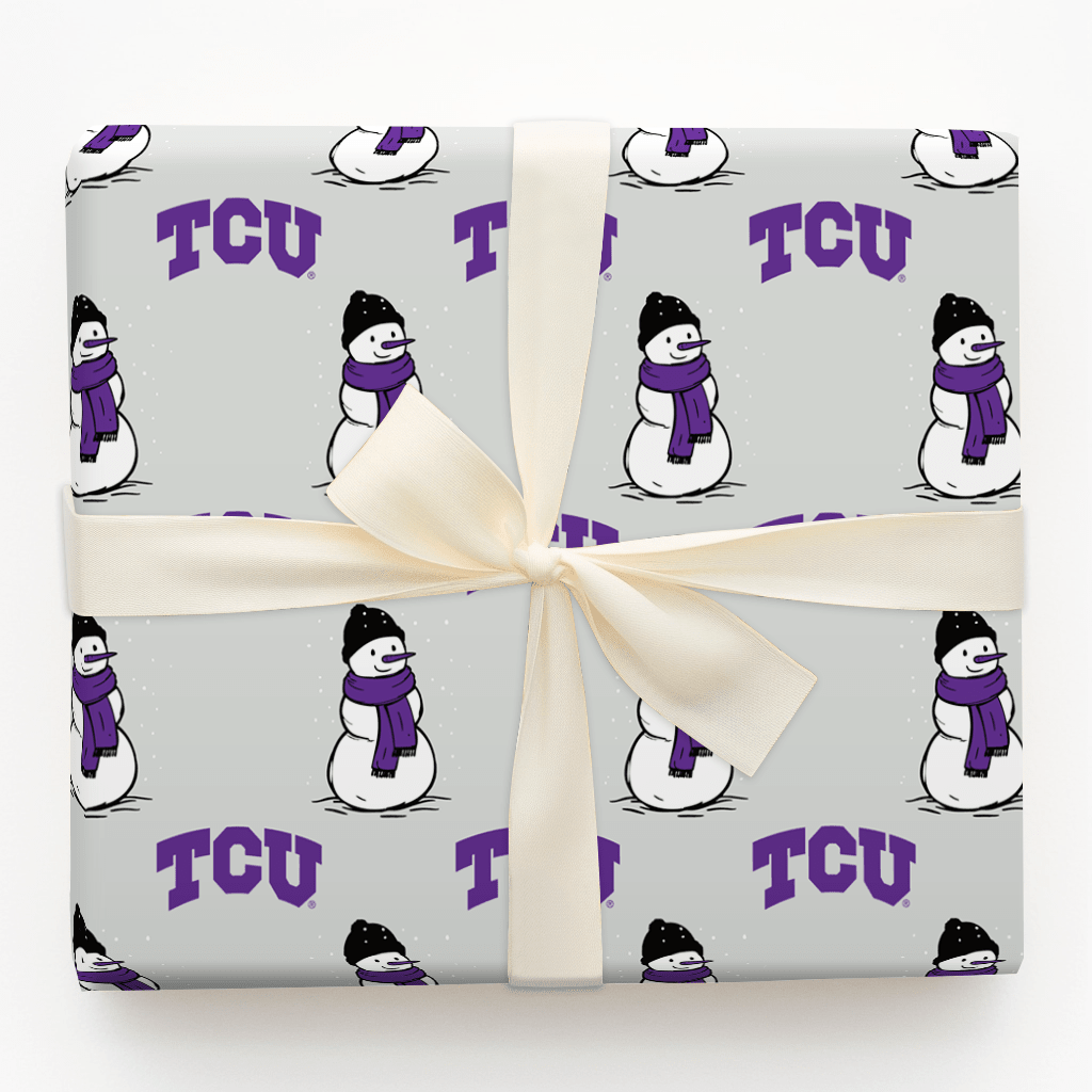 TCU Snowman - Wrapping Paper - Aspen & Arlo