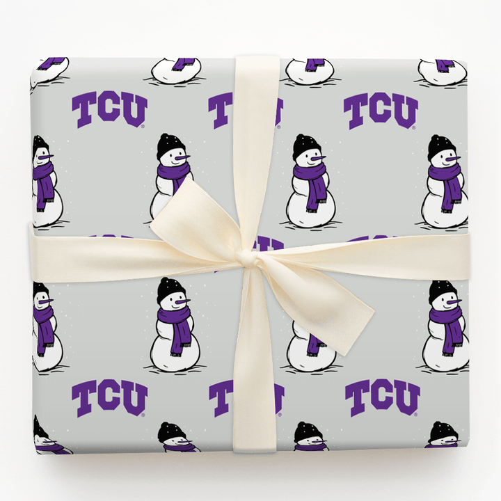 TCU Snowman - Wrapping Paper - Aspen & Arlo