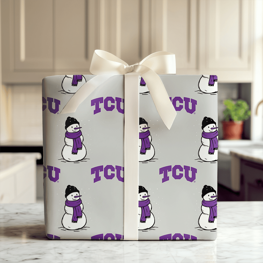 TCU Snowman - Wrapping Paper - Aspen & Arlo