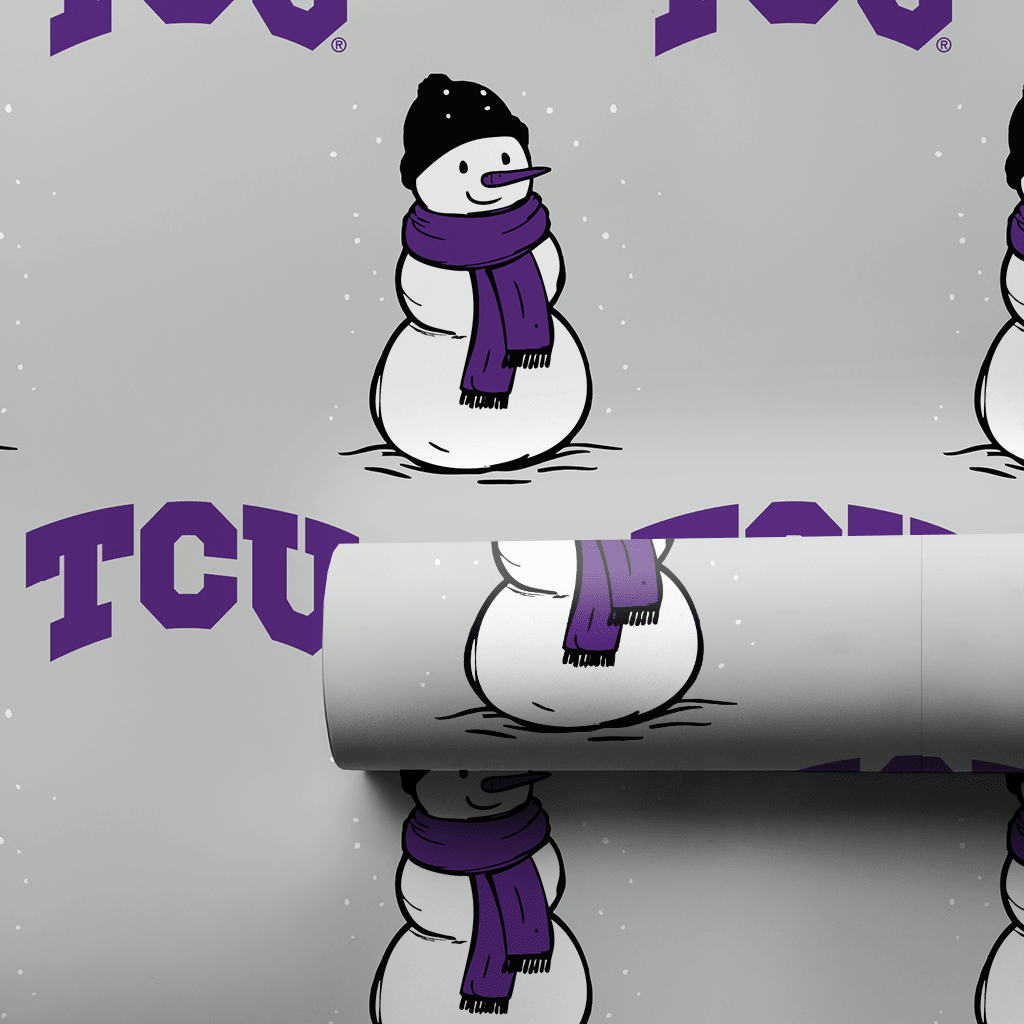 TCU Snowman - Wrapping Paper - Aspen & Arlo